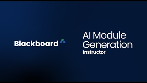 Thumbnail for AI Module Generation - Blackboard