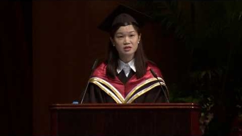 Thumbnail for Convocation 2016 - Valedictory Speech by Elis Tan from the MALEC programme