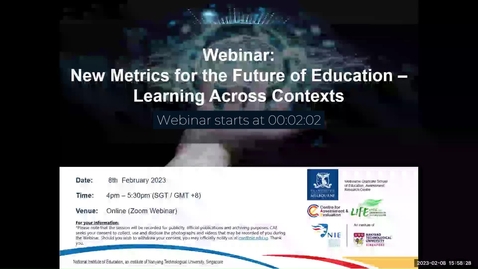 Thumbnail for [Webinar] New Metrics for the Future of Education - Learning Across Contexts (8 Feb 2023)