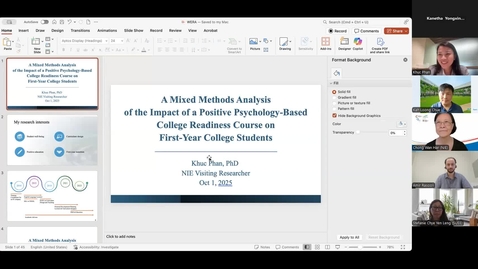 Thumbnail for [Research Sharing] A Mixed Methods Analysis of the Impact of a Positive Psychology-Based College Readiness Course on First-Year College Students