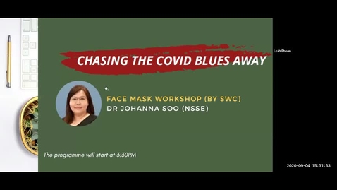 Thumbnail for Chasing the COVID Blues Away #1: Face Mask Workshop