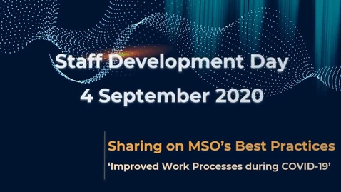 Thumbnail for SDD 2020  - MSO Sharing