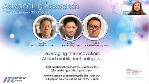 Thumbnail for Panel Discussion 3.2: Leveraging the innovation: AI and mobile technologies