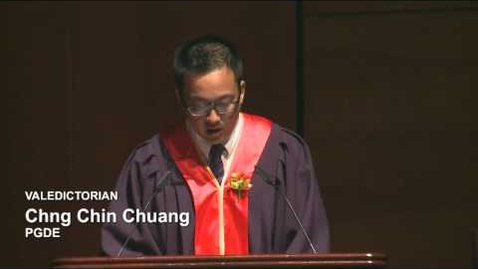 Thumbnail for Teachers' Investiture Ceremony January 2016 --Valedictorian Speech (Jonathan Chng)