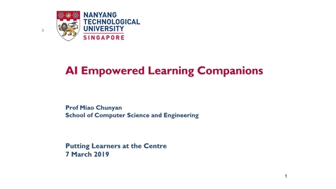 Thumbnail for iTL 2019 Keynote 2: Professor Miao Chunyan
