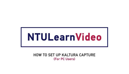 How to set up Kaltura Capture (PC)