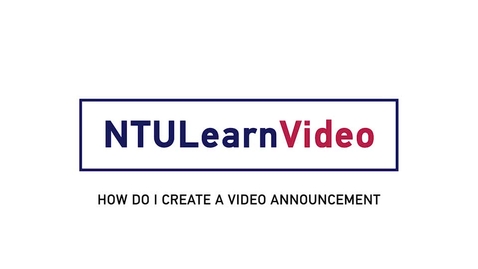 Thumbnail for How do I create a video announcement