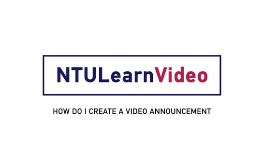 How do I create a video announcement
